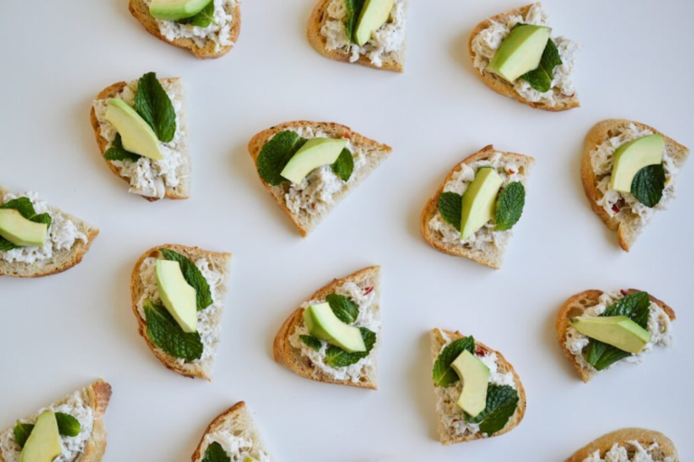 Whipped Feta and Spring Pea Crostini with Mint and Lemon